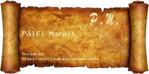 Pálfi Margit névjegykártya